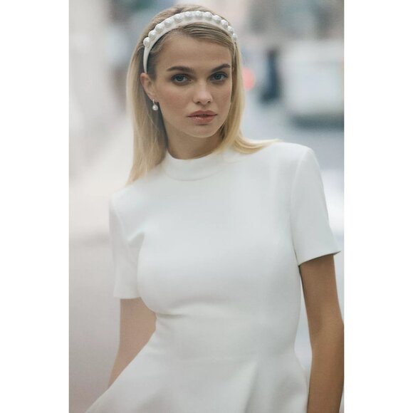 BARDOT Zephyra Short-Sleeve Collared Mini Dress in Orchid White US 8 (Large) - Picture 10 of 11